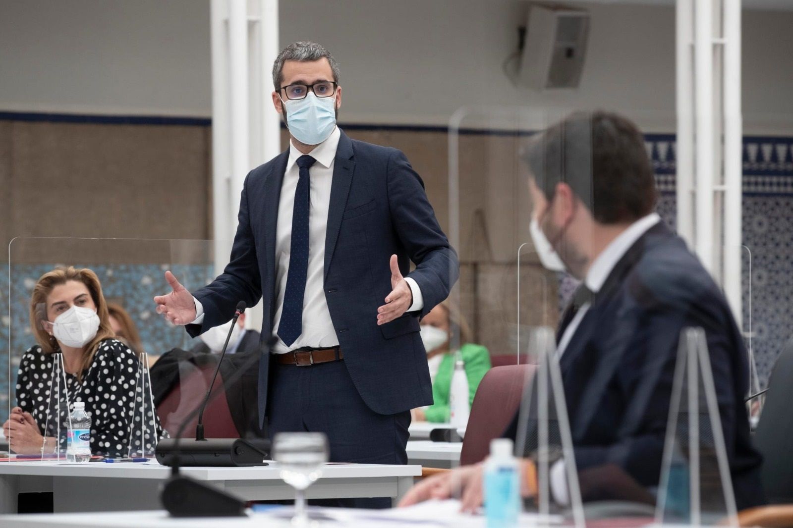 El portavoz del Grupo Parlamentario Socialista, Francisco Lucas, en la Asamblea Regional