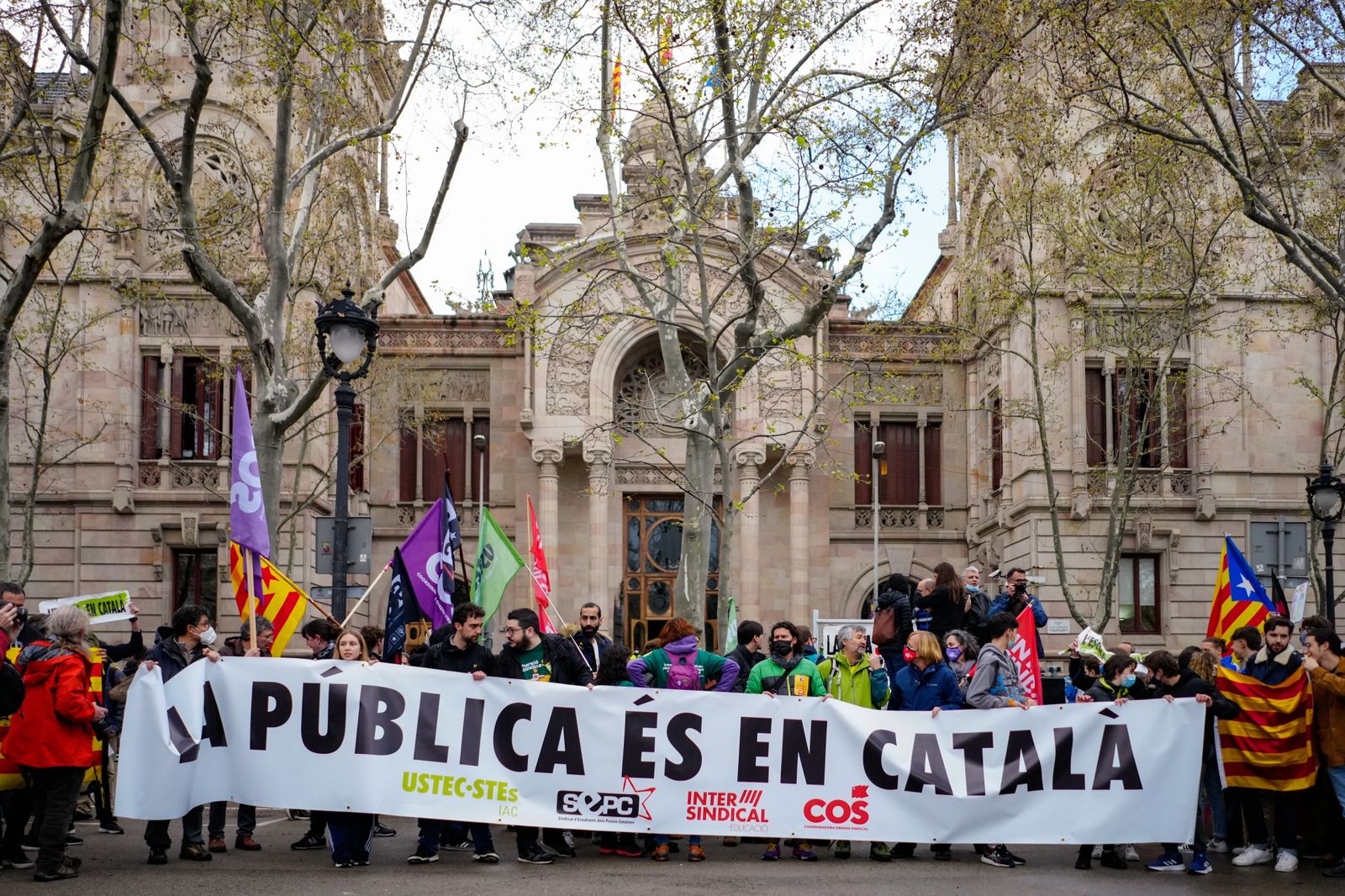 Miles de manifestantes exigen al Govern que defienda la inmersión linguística