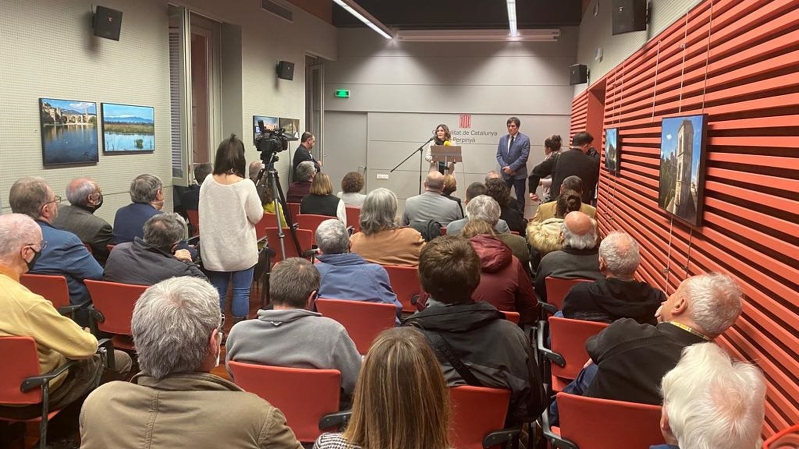 La consellera de Presidencia de la Generalitat, Laura Vilagrà, en la Casa de la Generalitat de Perpignan (Francia)