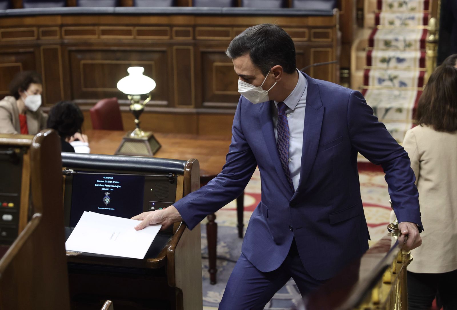 El presidente del Gobierno, Pedro Sánchez, en una sesión plenaria en el Congreso de los Diputados, a 23 de marzo de 2022, en Madrid (España).